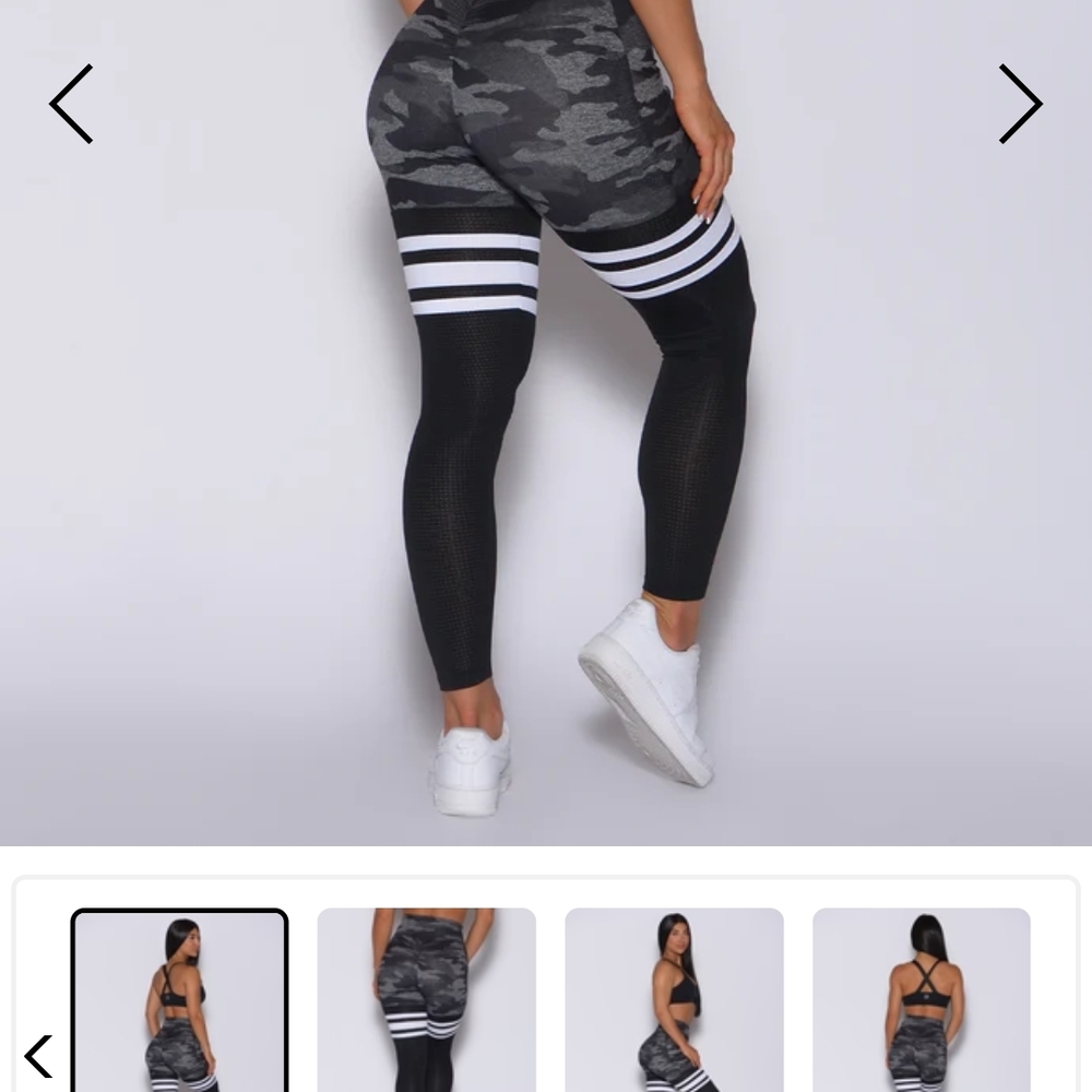 Bombshell Sportswear Camo Leggings - Black and White